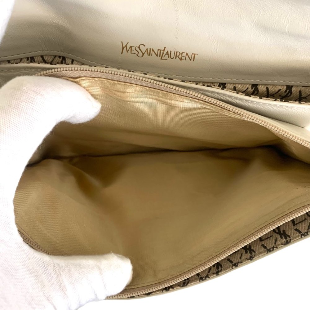 YSL Vintage Leather Quilted Clutch Bag - Picture 11 of 12